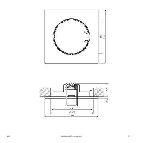 EVN 645001 645001 Einbauring Halogen ohne 50W Weiß von EVN