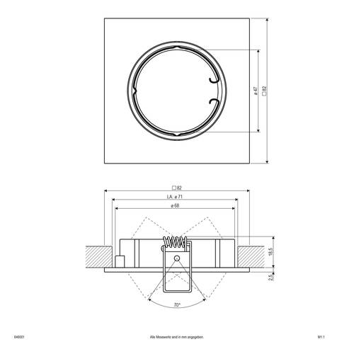 EVN 646001 646001 Einbauring Halogen ohne 50W Weiß von EVN