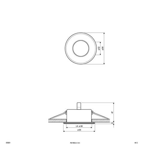 EVN 655001 655001 Einbauring Halogen ohne 50W Weiß von EVN