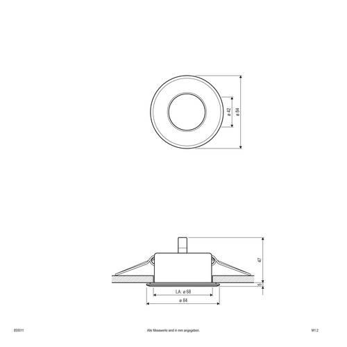 EVN 655011 655011 Einbauring Halogen ohne 50W Chrom von EVN