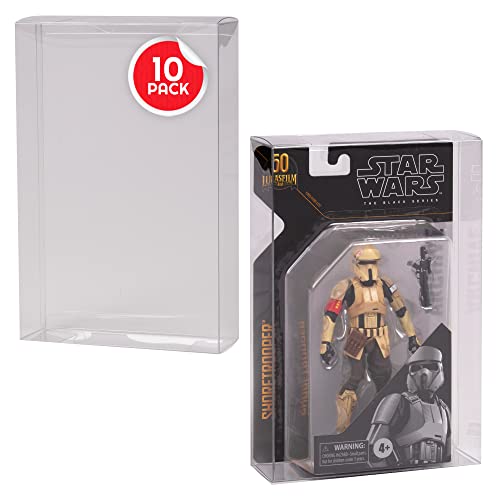 EVORETRO Actionfiguren-Vitrine für Star Wars Black Series Archive 50th (kardiert) – Figurenkoffer PET-Schutzhülle 0,40 mm (10 Stück) von EVORETRO