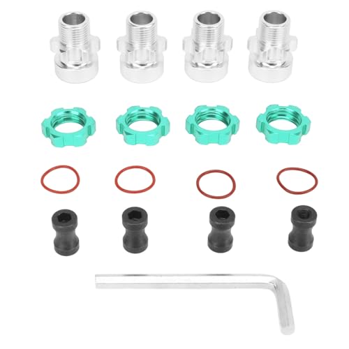 12mm 17mm Rad Sechskantadapter Aluminiumlegierung RC -Hex für Traxxas Slash Rustler Stampede 1/10 RC -Autos (Green) von EVTSCAN