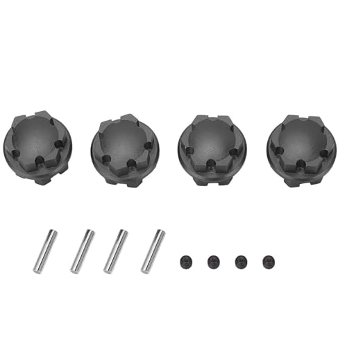 4pcs RC Rad Whex Hex Hub Aluminium -Legierung 17mm RC Hub Nussradantriebs -Hub -Hub -Hub -Adapter mit Stiften für Traxxas RC -Auto -Upgrade -Teile (Black) von EVTSCAN