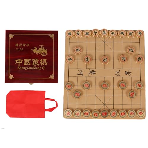 Chinesisches Schach Set Xiangqi Spiel traditionelle Aluminium Golden Elegante Puzzle Freizeit für Familienfreunde von EVTSCAN