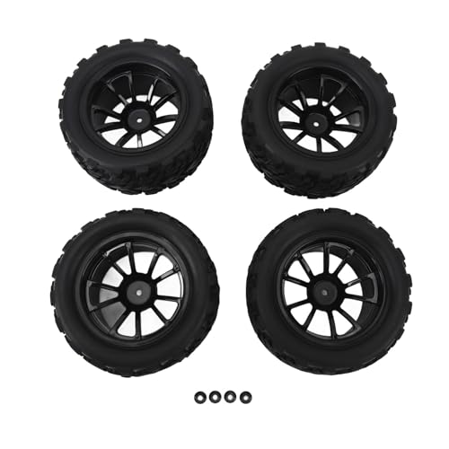 EVTSCAN 1/10 RC-Autoreifen, 4er-Pack, Robustes Gummi, Abriebfest, verbesserter Grip, kompatibel mit Axial, für Offroad-Enthusiasten von EVTSCAN