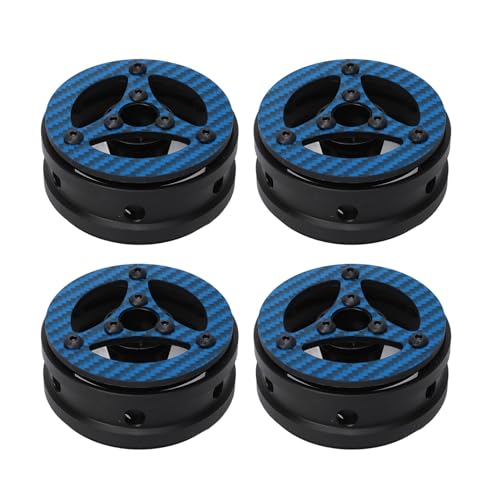 EVTSCAN 1,9 Zoll Leichtes Carbonfaser -RC -Rad Rims 4PCS Ersatz für 1/10 Crawler Fernbedienungsauto SCX10 RR10 Off -Straßenfahrerklettern (Blue) von EVTSCAN