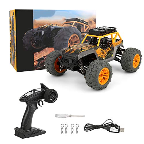 EVTSCAN 1:14 2,4 GHz ferngesteuertes Auto mit Allradantrieb, Drift-RC-Auto für Kinder, Spielzeugrennen, Grün, Orange (Orange) von EVTSCAN