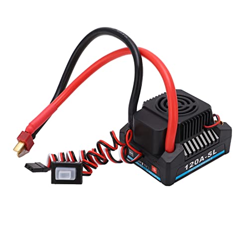 EVTSCAN 120A RC Brushless ESC Hervorragende Leistung Schwarz für 1/8 RC Truck von EVTSCAN