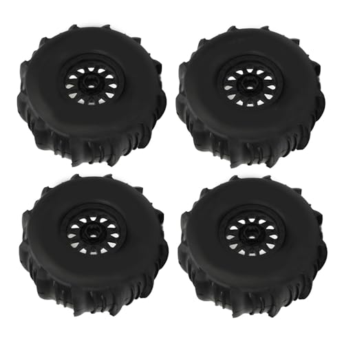 EVTSCAN 4pcs Auto Spielzeuggummi -Reifen Reifen RC Racer Hex Tyre Black für Mojave 1/7 UDR Short Card RC Car von EVTSCAN