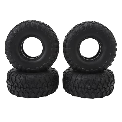 EVTSCAN 4pcs RC -Auto Reifen Gummi ungleichmäßige Textur Crawler -Reifen Ersatz für 1/10 RC -Auto Schwarz von EVTSCAN