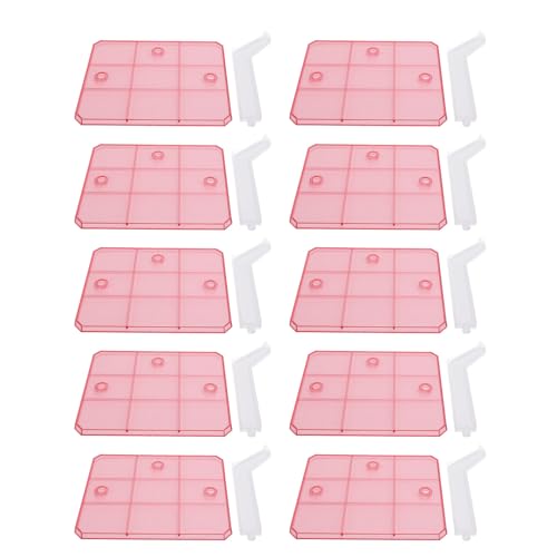 EVTSCAN Aktionsabbildung Stand Assembly Anzeige Halter Basismodell Unterstützung für 1/144 Spielzeug 10pcs Material für (Transparent Red) von EVTSCAN