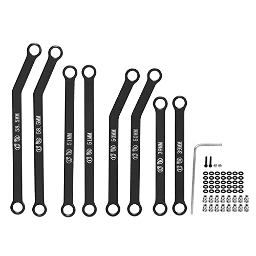 EVTSCAN Aluminiumlegierung Pull -Stabbaugruppe Upgrade -Teil für axiale SCX24 1/24 RC -Autokletternleistung (Black) von EVTSCAN