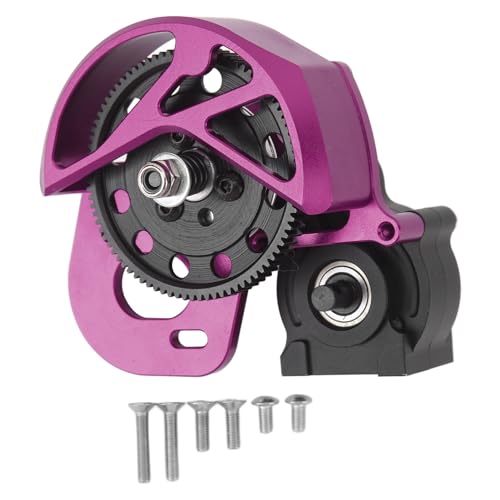 EVTSCAN Aluminiumlegierung RC -Getriebebaugruppe Stahl 87T Spurgetriebe Set Heavy Duty Gears Limited Slip Differential Upgrades Scx10 (Purple) von EVTSCAN