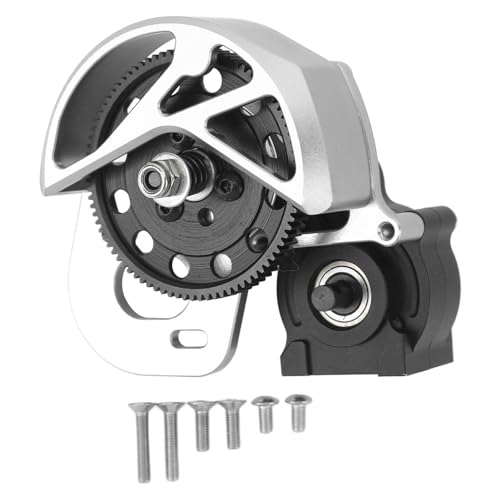 EVTSCAN Aluminiumlegierung RC -Getriebebaugruppe Stahl 87T Spurgetriebe Set Heavy Duty Gears Limited Slip Differential Upgrades Scx10 (Silver) von EVTSCAN