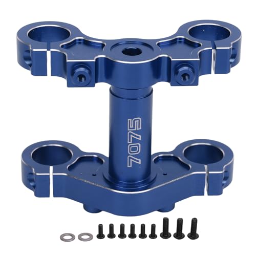 EVTSCAN Elektrisches Motorrad Dreifachbaumklemme Front Stoßdämpfer Aluminium Triple Clamp Set Aluminiumlegierung für Losi Promoto MX (Blue) von EVTSCAN