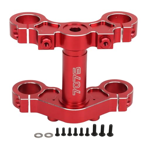 EVTSCAN Elektrisches Motorrad Dreifachbaumklemme Front Stoßdämpfer Aluminium Triple Clamp Set Aluminiumlegierung für Losi Promoto MX (Red) von EVTSCAN