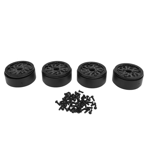 EVTSCAN Kohlefaser -Perldlock - Felgen Ultra -leichtes RC -Auto mit 59 mm Durchmesser, 4 -Set von 4 (Black) von EVTSCAN