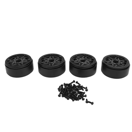 EVTSCAN Kohlenstofffaser versiegelte hexagonale Beadlock -Radnabe 1,9 Zoll 4pcs für 1/10 RC Crawler Car (Black) von EVTSCAN