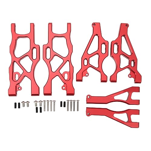 EVTSCAN RC Aluminiumlegierung vorderen Hinterradaufhängung Set reibungsloses Fahren für Arma Mojave 6s 1/7 RC -Autos (Red) von EVTSCAN