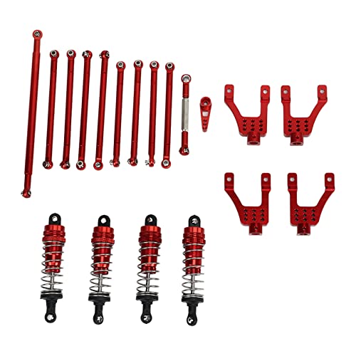 EVTSCAN RC -Auto -Modifikationsteile Mn86 1:12 Crawler RC Pull Rod Lenkung Links Stoßdämpfer Set (Red) von EVTSCAN