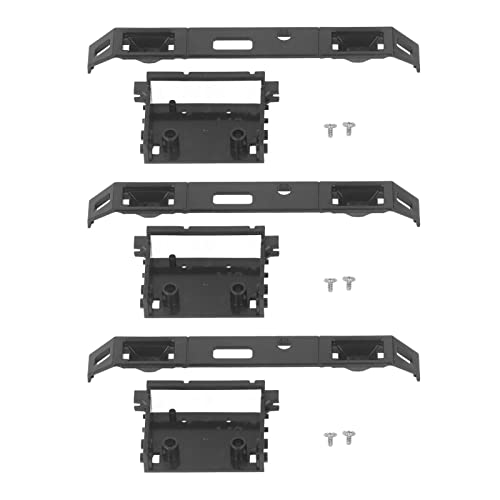 EVTSCAN RC Front Stoßstange Aluminiumlegierung Hochfestes Leichtgewicht 3 Set Exquisit für Fernbedienungsauto (Black) von EVTSCAN