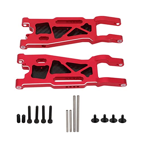 EVTSCAN RC Front Suspension Arme Set Aluminiumlegierung hohe Härte und geringes Gewicht für 1/8 4WD Sledg (Red) von EVTSCAN