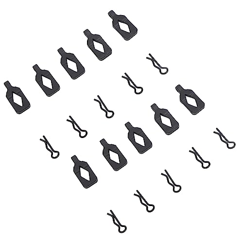 EVTSCAN RC Körper Clips Pins Robustes Leicht Gewicht für Axial 1/24 SCX24 AXI206000 RC Auto (Black) von EVTSCAN