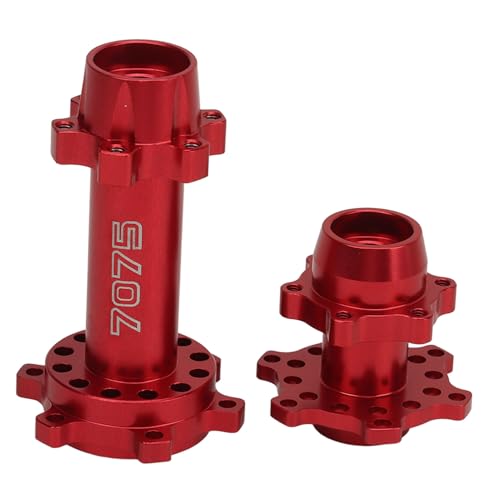 EVTSCAN RC Motorcycle Wheel Hex Hubs Aluminium Upgrade für LOSI 1/4 Promoto MX Elektromotorrad (Red) von EVTSCAN