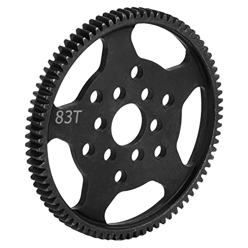 EVTSCAN RC Spur Gear Stahl 83T Gear Schwarzer Ersatzteil 02 RC -Autogetriebe von EVTSCAN