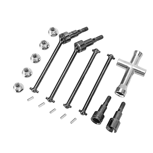 EVTSCAN RC Steel CVD -Antriebswelle Set für SCY 16101 16102 16103 16201pro 1/16 RC -Auto hoher Festigkeit Glattes idealer Austausch von EVTSCAN