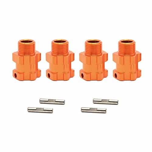 EVTSCAN RC Wheel Hex Hub -Adapter 17mm Aluminiumlegierung Whex Hex Hub ZD Rennen 07 1/7 RC -Auto Orange von EVTSCAN