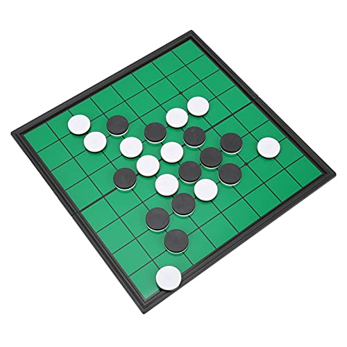 Magnetisches Reversi-Schachbrettspiel-Set, zusammenklappbares magnetisches Sterling-Reisebrett und Figuren von EVTSCAN