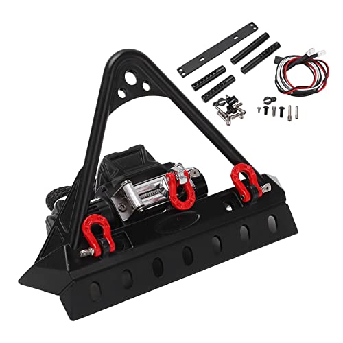 RC vordere Stoßfänger Winch Light Kit Iron Plastik mit hoher Härte LED -Leuchten für Traxxas Exquisite RC -Auto -Frontstoßstange von EVTSCAN