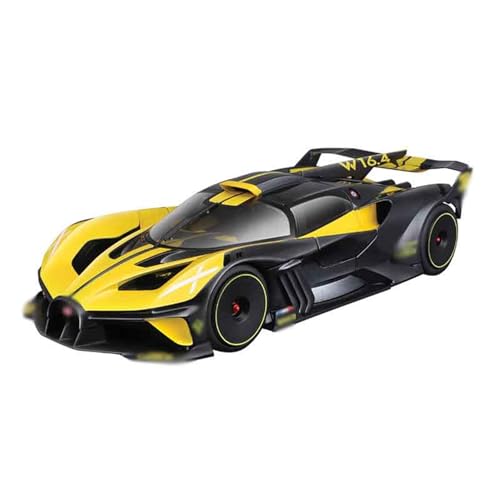 EVURU Simulationsautomodell Für Bugatti 1:18 Legierung Automodell Metall Automodell Ornamente Simulation Innentür zu öffnendes Metallmodell (Color : Yellow) von EVURU