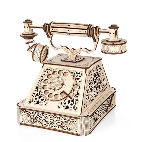 EWA Eco-Wood-Art - 3D-Holzpuzzle für Jugendliche und Erwachsene, 14+ - Retro-Telefon - DIY-Bausatz, Selbstmontage, kein Kleber erforderlich - 232 Stück EWA Eco-Wood-Art - 3D-Holzpuzzle für Jugendliche und Erwachsene, 14+ - Retro-Telefon - DIY-Bausatz, Selbstmontage, kein Kleber erforderlich - 232 Stück von EWA Eco-Wood-Art