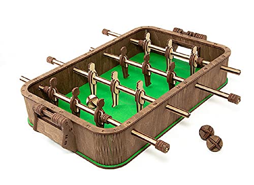 EWA Eco-Wood-Art - 3D-Holzpuzzle für Jugendliche und Erwachsene - TISCHFUSSBALL - DIY-Bausatz, Selbstmontage, kein Kleber erforderlich - 112 Stück von EWA Eco-Wood-Art