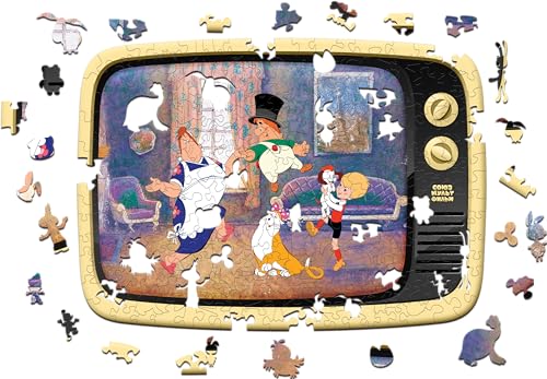 EWA Eco-Wood-Art - SOYUZMULTFILM Puzzle:The Kid and Karlson - Farbige Klassisch Holzpuzzle für Jugendliche und Erwachsene, 14+ - 300 Stück von EWA Eco-Wood-Art