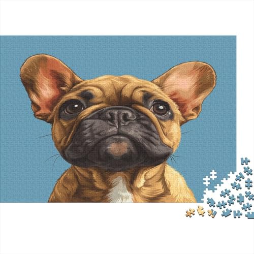 French BullHund Puzzle 1000 Teile,Puzzle Für Erwachsene, Impossible Puzzle, GesKükenlichkeitsspiel Für Die Ganze Familie,Puzzle Farbenfrohes,Puzzle-Geschenk,RaumdekoRatteion Puzzel 1000pcs (75x50cm) von EWAZKOPRH