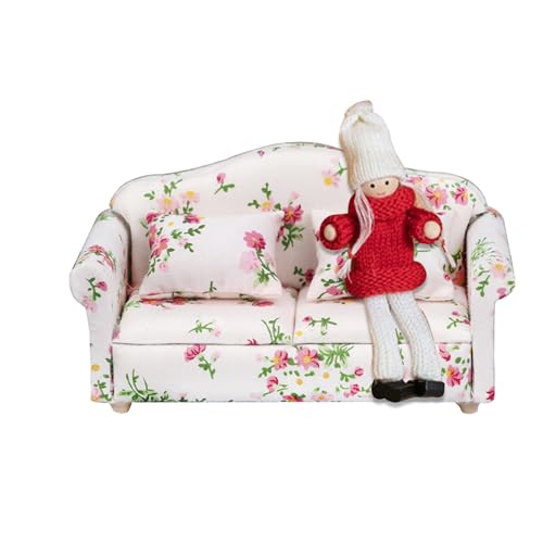 EWFAS Miniatursofa für Puppenhaus, Miniatursofamöbel, Couch Miniatur Sessel Puppensofa Stuhl | Realistische hohe Simulation, Puppenhauszubehör, Möbelspielzeug für Puppenhaus-Enthusiasten, Kinder, von EWFAS