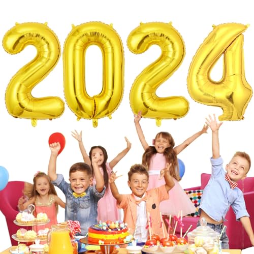 2024 -Ballons | 40-Zoll-Heliumballons mit Ziffern | Ästhetische Riesen-Universal-Neujahrsballons 2024 für Festival-Partyzubehör Ewoke von EWOKE