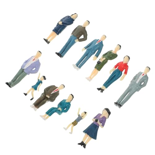 12Pcs Simulation Charaktermodell Züge Modell Dekoration Teile O Messen Menschen Bemalte Passagierfiguren Skalierung Menschen Figuren Zugleitmodelle Layout Requisiten Figuren EXAOMBLE von EXAOMBLE