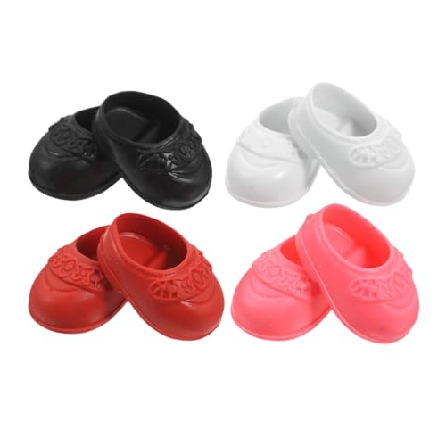 4 Paare Schuhe Babypuppensachen Puppenschuhe Neugeborene Babyschuhe Mini-kleiderschuhe Anziehschuhe Für Mädchenpuppen Jungenpuppenkostüm Babyschuhe Für Mädchen Plastik EXCEART von EXCEART