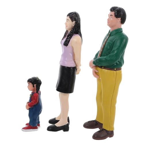 EXCEART 1 Satz Simulationscharaktermodell Miniatur Puppenhausmöbel Fingerpuppen Der Familie Figur Menschen Zahlen Puppenhäuser Kinderversorgung Mini-People-Modelle Mini-Leute PVC von EXCEART