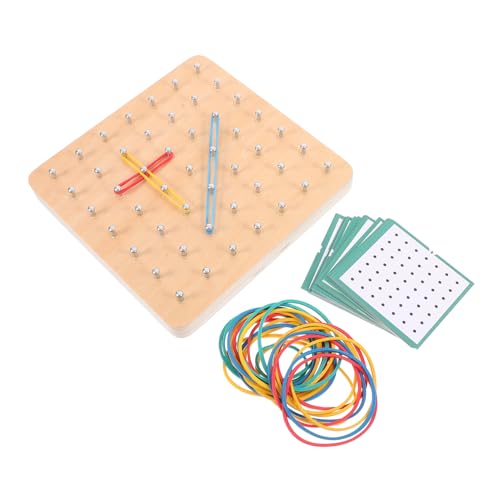 EXCEART 1 Set Grafik Nagelbrett Stecktafel Lernspielzeug Geoboard Kinderspielzeug Grundschulmathematik Nagelplatte Kinderspielzeug Geometrie Lernwerkzeug Mathematik von EXCEART