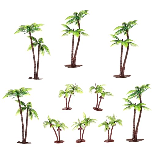 EXCEART 10St künstlicher Farn Modellbäume Messgerät grün Mini-Landschaft Wandtattoos Liner Artificial Tree plastikbaum Architekturmodell Landschaftsstütze Miniatur gefälschter Baum Green von EXCEART