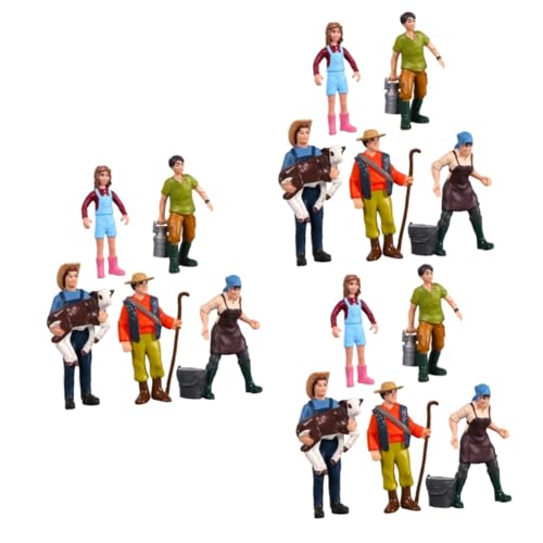 EXCEART 15 STK Charaktermodell Miniaturen Menschlich Menschen Aktion Baufiguren Modell Welt Anlage Spielen Modelle Layout-Figuren Landschaftsfiguren Bemalte Figuren Vinyl von EXCEART