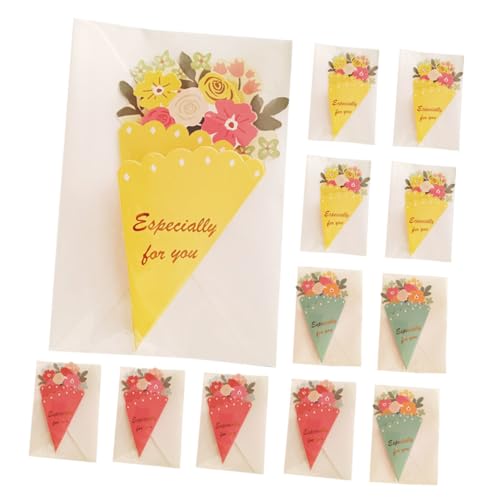 EXCEART Blumengrußkarten-set Für Mama Segenskarten Zum Muttertag Einzigartiges Papierblumenstrauß-design von EXCEART