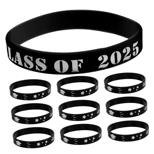 EXCEART 20 Stück 2025 Armbänder Für Mottopartys Abschlussarmband Für Die Abschlussfeier Klasse Von 2025-armbändern Gastgeschenke Für Die High-school-abschlussfeier Kieselgel von EXCEART