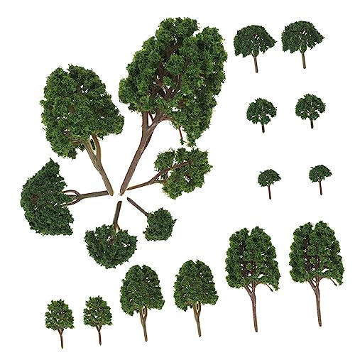 EXCEART 24St Mikrolandschaftssimulationsbaum Miniatur kleines Weltspiel Spuren Artificial Tree Landschaftsdekoration grüne Landschaft Landschaftsmodell Mini-Landschaftsbaummodell Plastik von EXCEART