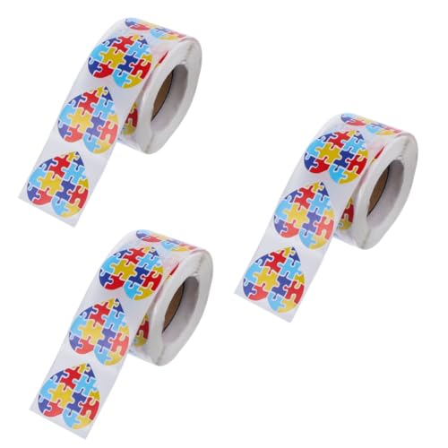 EXCEART 3 Rollen Liebe Aufkleber Herzaufkleber für Kinder Autoaufkleber personalisierte Sticker personalisierte Aufkleber Umschlagaufkleber Aufkleber für Siegeletiketten Kraftpapier von EXCEART